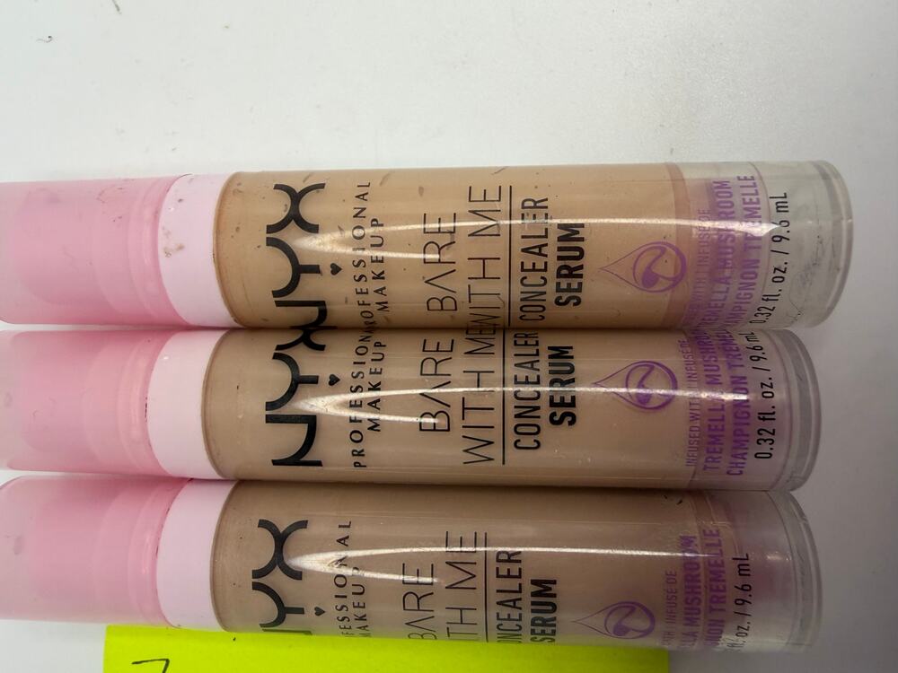 NYX Bare With Me Concealer Serum Lot 3 Light Vanilla 0.32 oz Discontinued